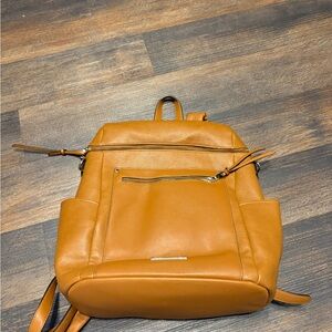 Poppy & Peonies Caramel Backpack